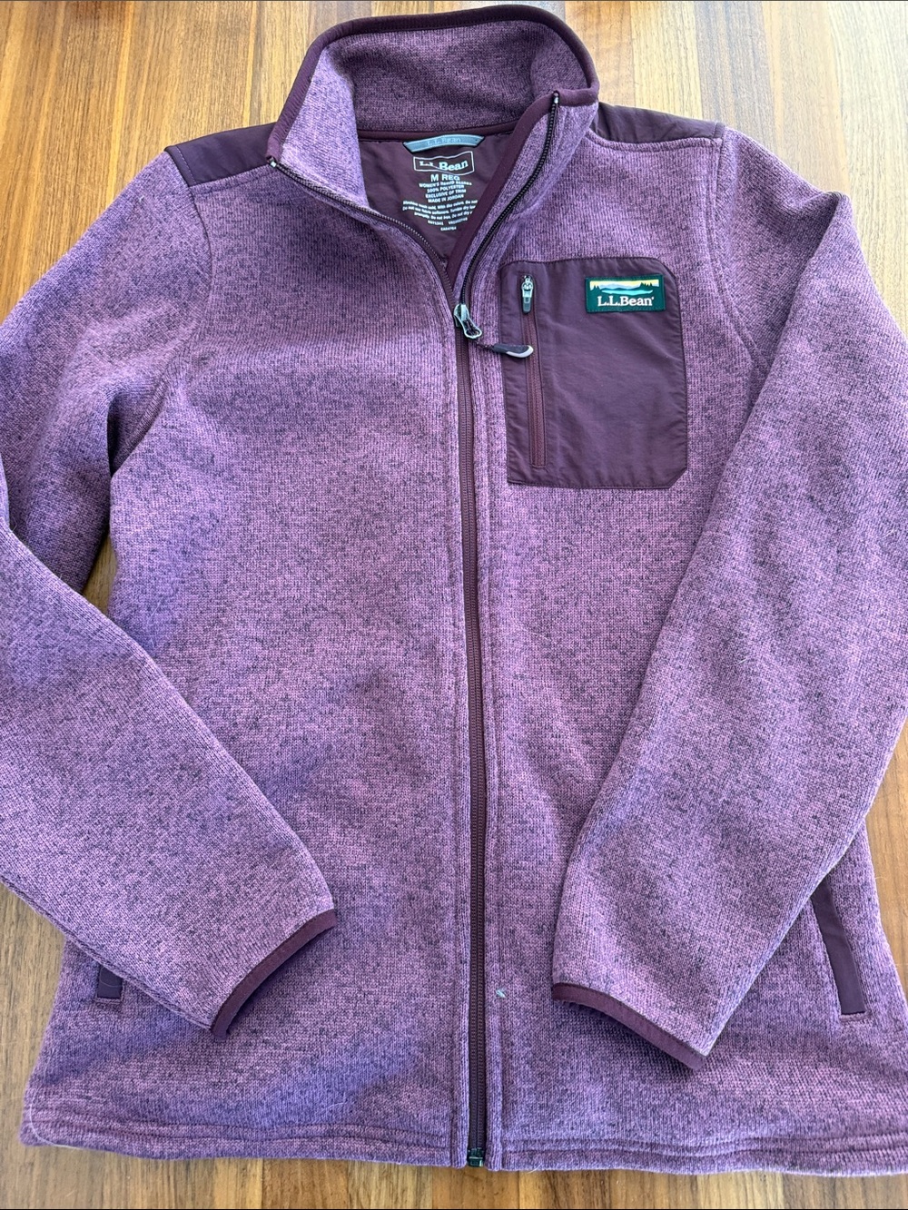 Women's L.L.Bean Sweater Fleece Full-Zip Overlay Jacket - Women's M